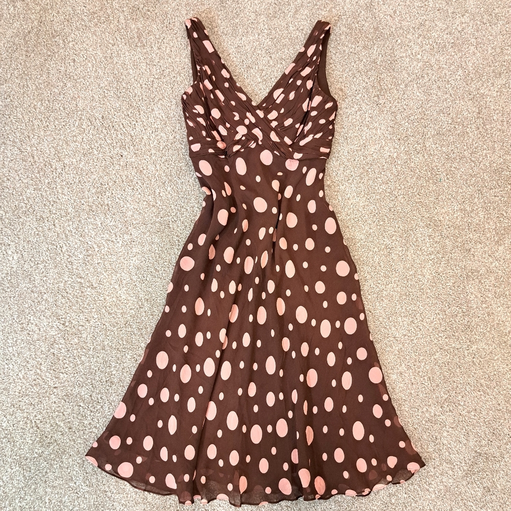 90's Vintage Anne Klein Silk Midi Dress